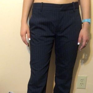 Pinstripe trousers